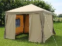 Polyester partytent 3x3 met complete zijwandenset (andere kleurencombinatie)