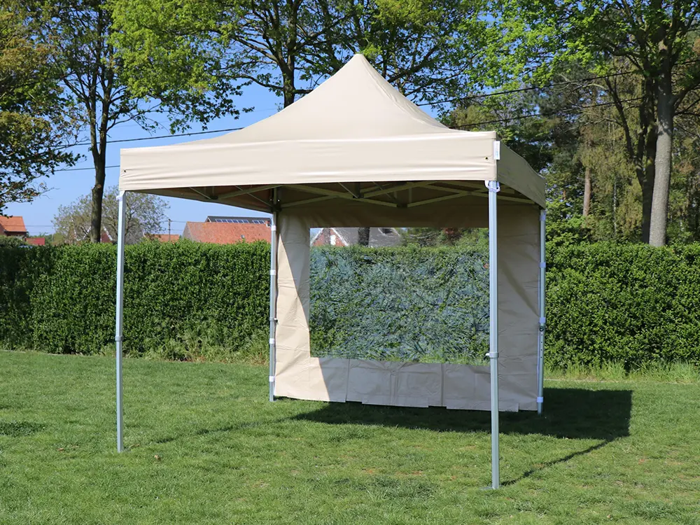 Vouwtent 3x3 Solid 50 pvc met 1 zijwand