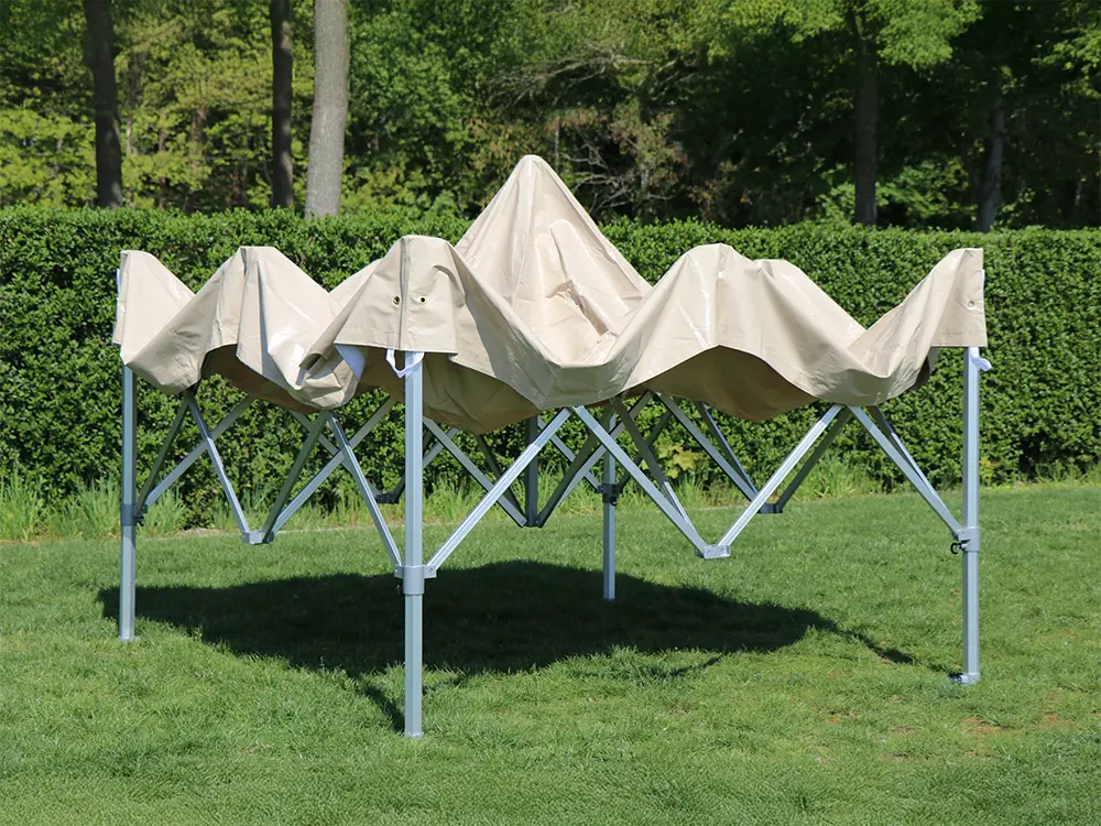 Vouwtent 3x3 Solid 50 pvc met halfopen frame