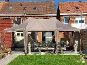 Paviljoentent 5x6,8 m taupe/beige