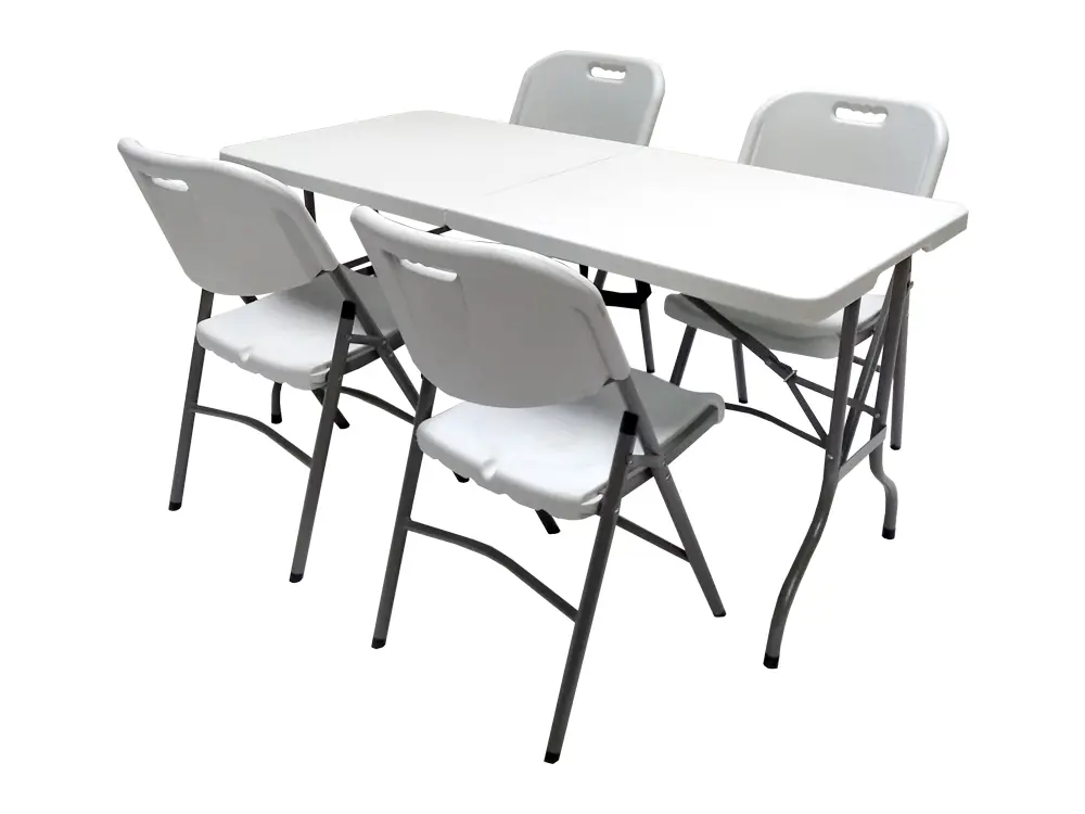 Promopakket - Tafel 150 cm, 4 pro klapstoelen