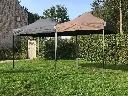 Vouwtent 3x4,5 m Solid 30 bruin (zwarte vlekken)