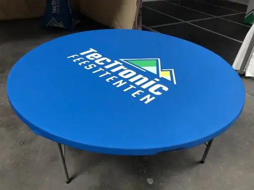 Bedrukte topcover ronde tafel 180 cm