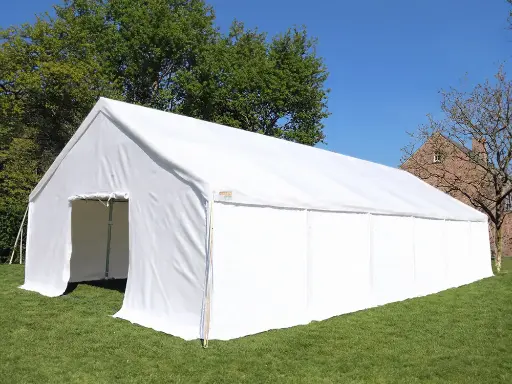 Opslagtent 5x10 m HQ wit (2 m)