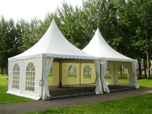 Pagodetent 5x5 m pro pvc v2 (zonder zijwanden)