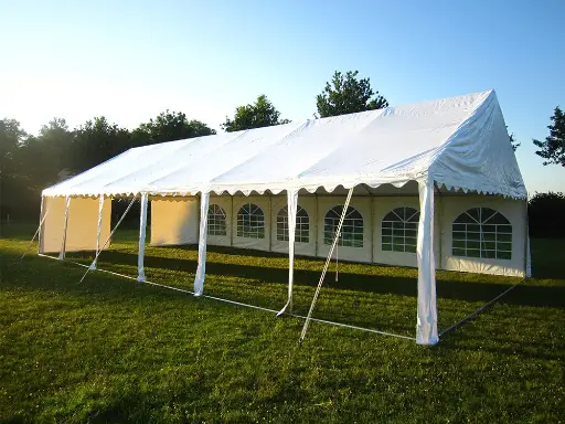 Partytent 6x12 m pvc basic wit