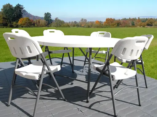 Ronde inklapbare tafel 150 cm - kunststof