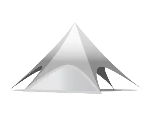 Onderdeel stertent 16 m: zijwand polyester