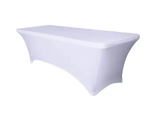Inklapbare tafel 180 cm - stretchhoes (wit)
