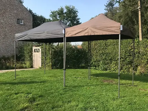 Vouwtent 3x3 m Solid 30 bruin (zwarte vlekken)