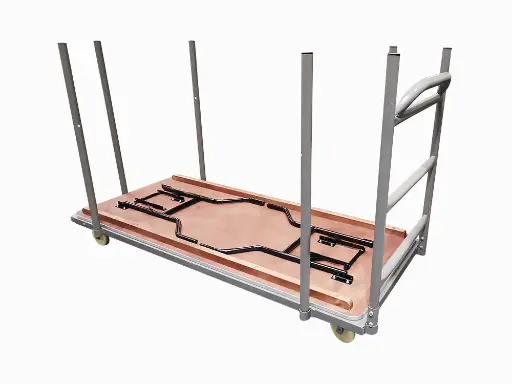 Transportkar voor houten inklapbare tafel 183 cm